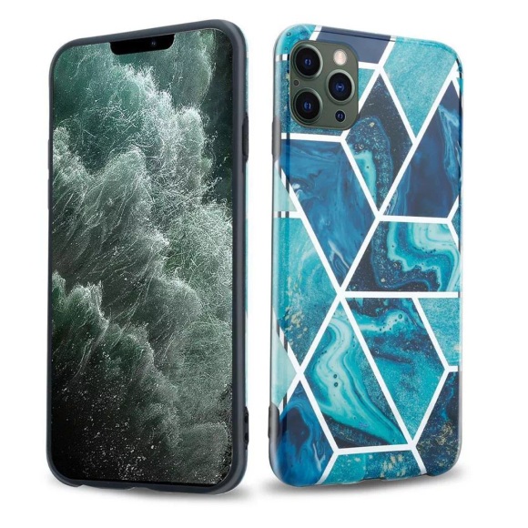 Hülle für Apple iPhone 12 PRO MAX aus TPU Silikon mit Muster Mosaik