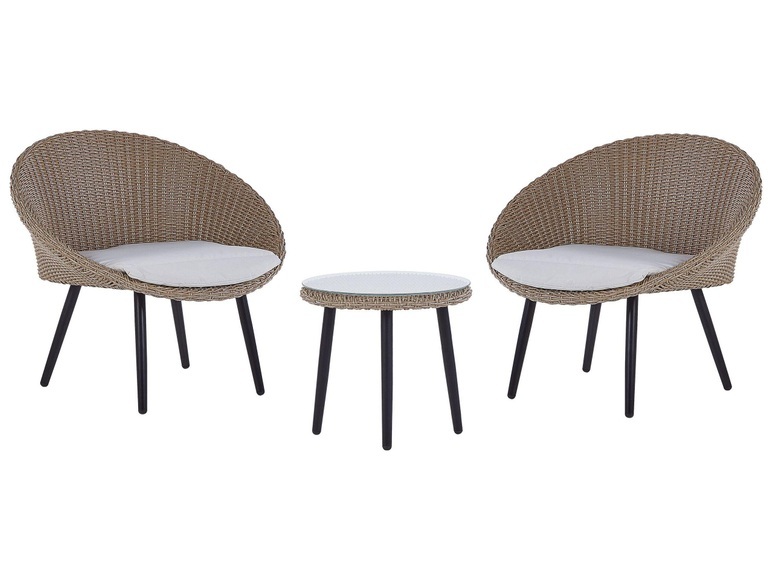 Bistro Set aus PE Rattan Modern ORTIGIA Bistro Set aus PE Rattan Modern ORTIGIA
