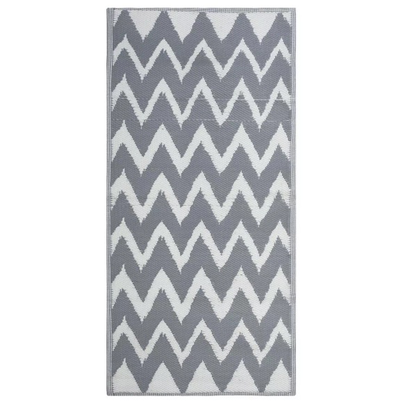 Beliani Outdoor Teppich grau 90 x 180 cm zweiseitig SIRSA