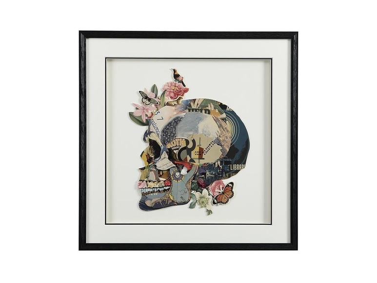 Bild Collage Totenkopf 3DEffekt mit em Rahmen Mehrfarbig CATRINA Bild Collage Totenkopf 3DEffekt mit em Rahmen Mehrfarbig CATRINA