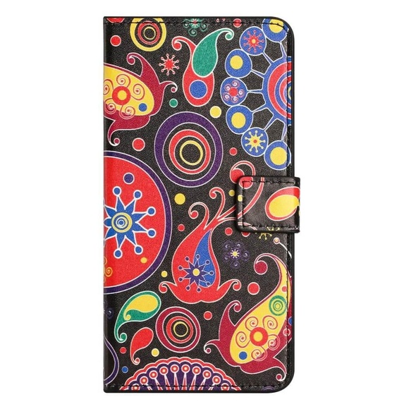iPhone 15 Pro - Leder Etui Hülle Paisley