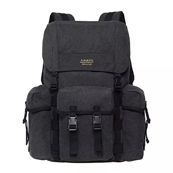 Canvas Retro Rucksack, Vintage Jagdrucksack Wanderrucksack Mit 14 Zoll Laptopfach Für Arbeit, Herren Multicolor ONE SIZE