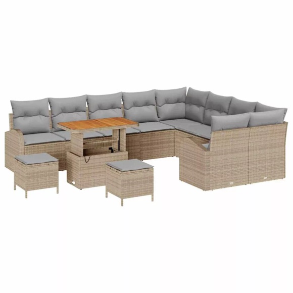 VidaXL - Garten-sofa poly-rattan, One Size, Beige