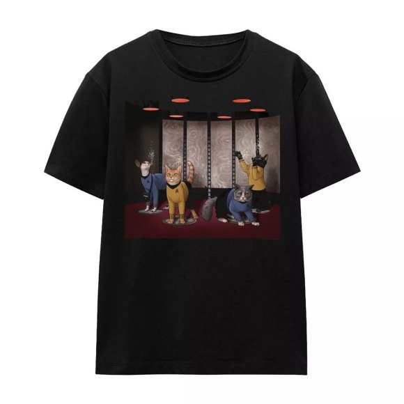 Star Trek - Beam Meow Up TShirt, für Damen, Schwarz, Größe S