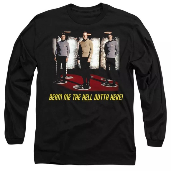 Star Trek - Beam Me Out TShirt, für Damen, Schwarz, Größe XL