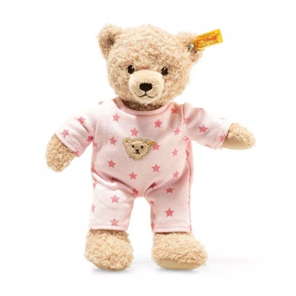 Steiff Teddy and Me Teddybär Mädchen Baby mit Schlafanzug, 25cm