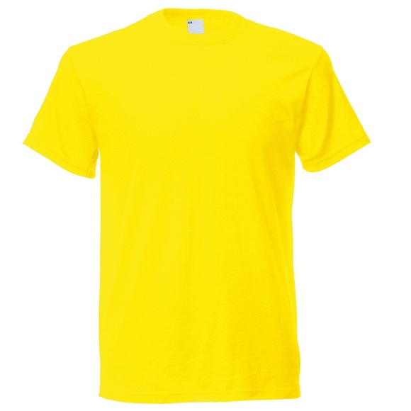 Kurzarm Freizeit Tshirt Herren Gelb L