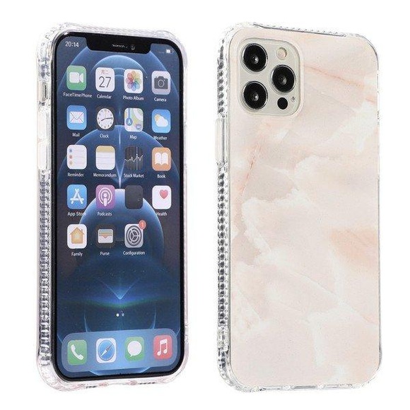 iPhone 13 Pro Max - Softes Silikon Gummi Case white Marble