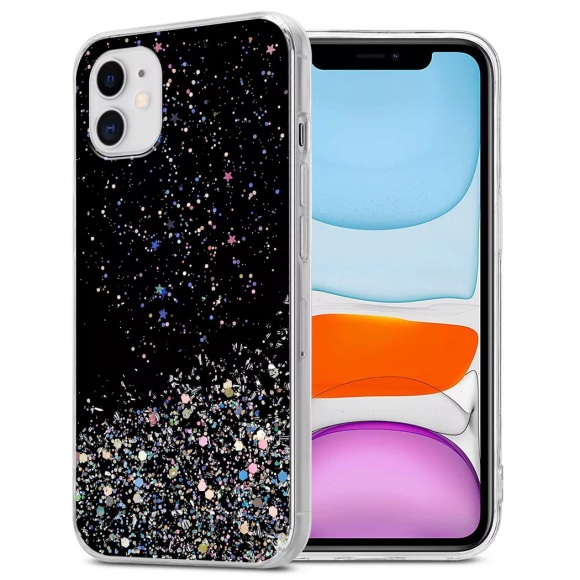 Hülle für Apple iPhone 11 PRO TPU Silikon mit funkelnden Glitter