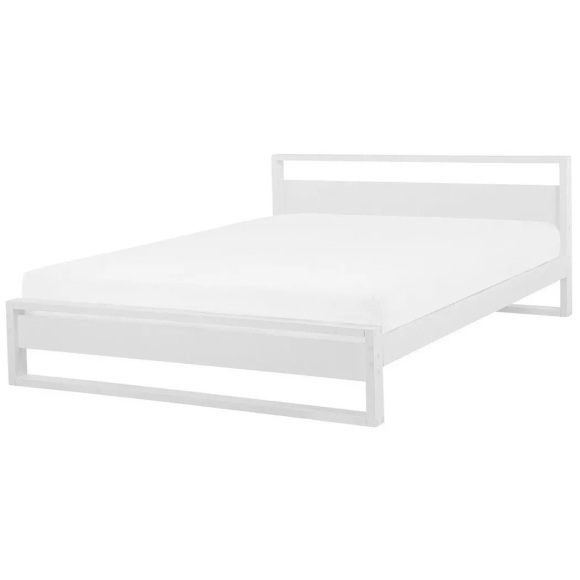 Beliani Holzbett weiss Lattenrost 180 x 200 cm GIULIA