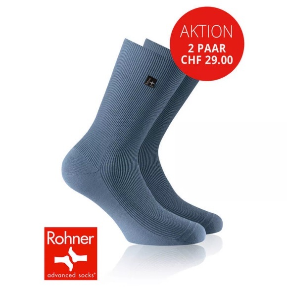 Rohner - SuperR Socken Promo, 43-44, Blau