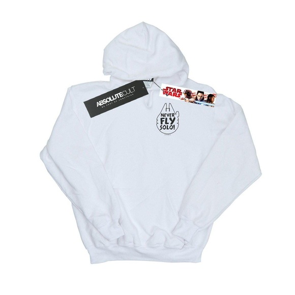 Never Fly Solo Kapuzenpullover Damen Weiss XL