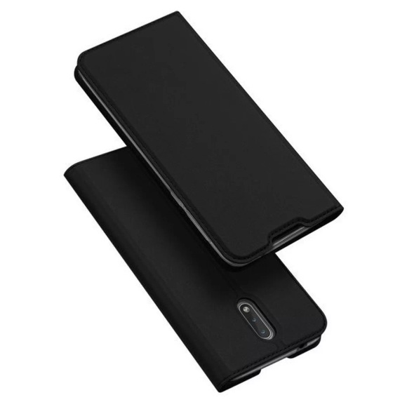 Dux Ducis Schlanke Flip Brieftasche Fall, Business-Serie für Nokia 2.3 - Schwarz