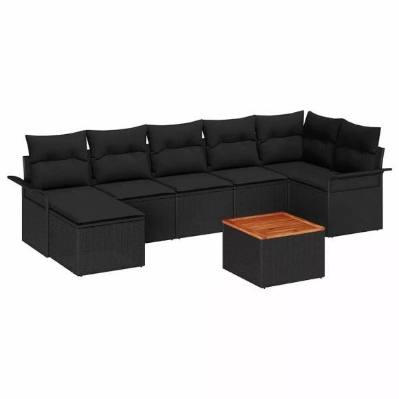 VidaXL - Garten-sofa poly-rattan, One Size, Schwarz
