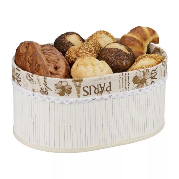 B2X - Brotkorb Paris in Weiß, 34cm