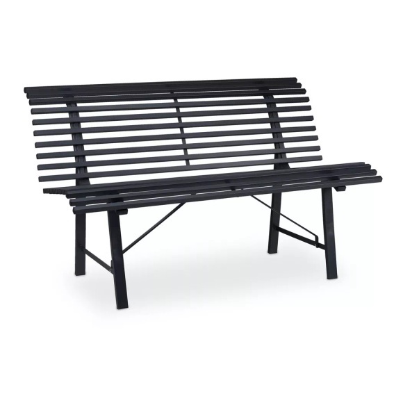 B2X - Gartenbank aus Stahl, Anthrazit, 130X45CM