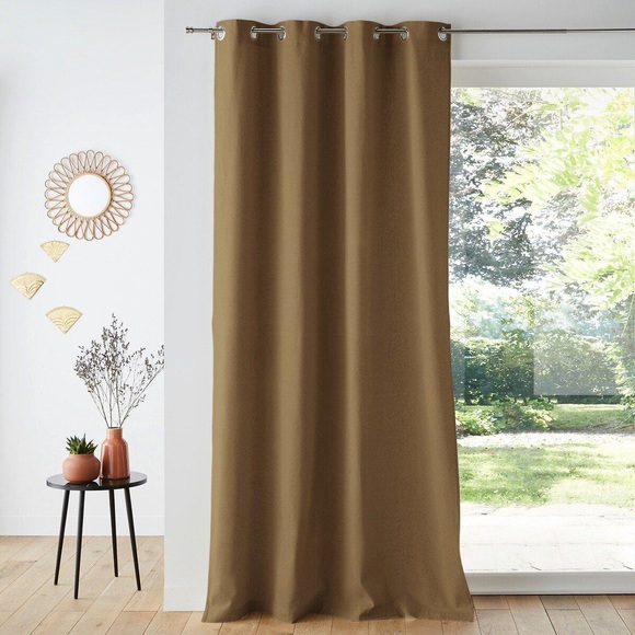 Vorhang Taïma Mit Ösen Unisex Braun 150X220CM