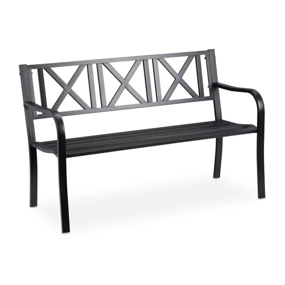 Northix - Gartenbank aus Metall, One Size