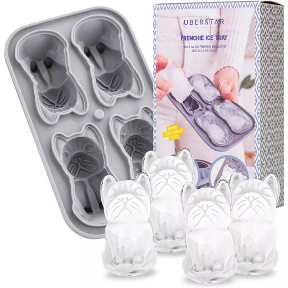 Uberstar - Eiswürfelform Frenchie, Grau