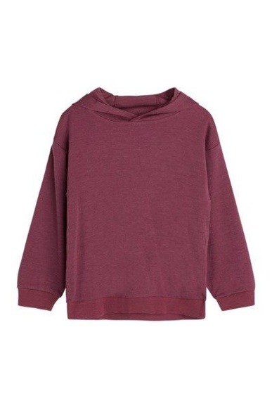 Kinder Woll/bambus Pullover Sanu Purple Fig Mädchen Rot 122