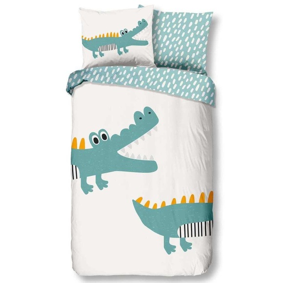 Good Morning Kinder-Bettwäsche-Set CROCODILE 140x200/220 cm Mehrfarbig