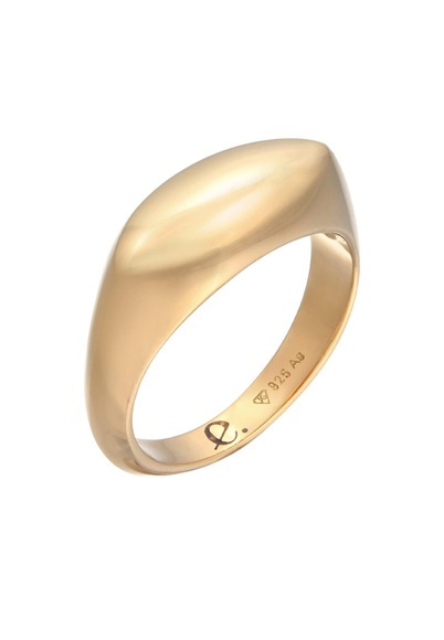 Ring Siegelring Marquise Design Damen Gold 66mm