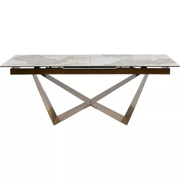 KARE Design - Ausziehtisch Connesso Brass 200(+60)x100, One Size, Gold