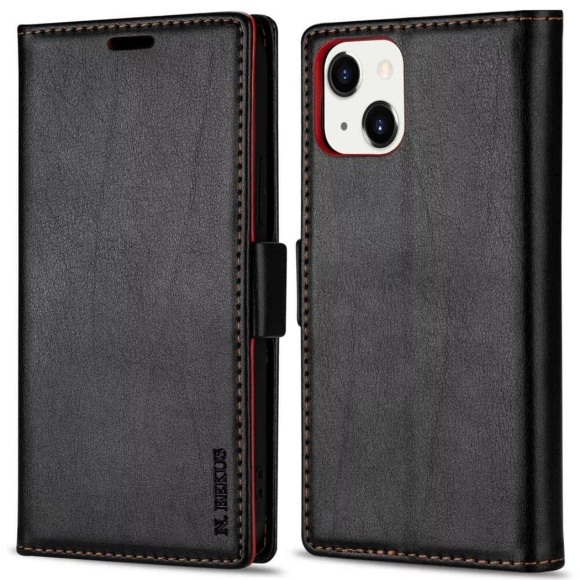 iPhone 12 / 12 Pro - Stand Flip Case Hülle schwarz