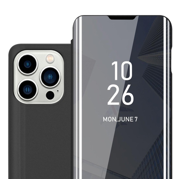 Hülle für iPhone 14 PRO Spiegel Standfunktion 360 Grad Schutz