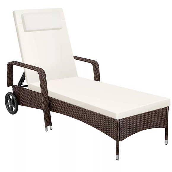 Sonnenliege Rattan mit Rollen Sonnenliege Rattan mit Rollen