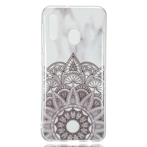 Galaxy A20e - Softes Silikon Gummi Case Mandala Marble