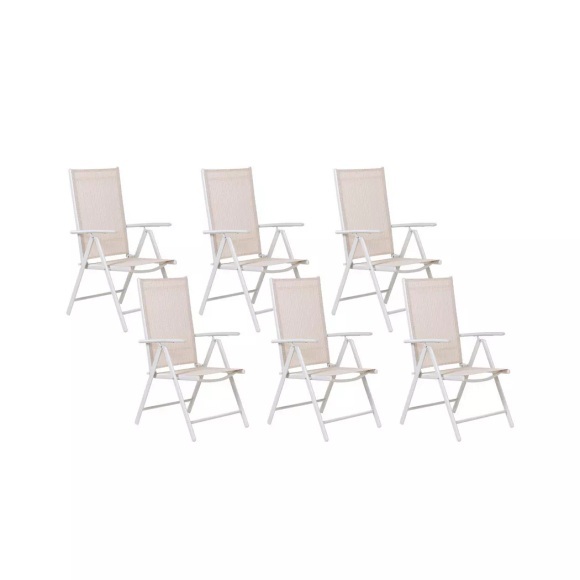 Set mit 6 Stühlen aus Aluminium Industriell CATANIA Set mit 6 Stühlen aus Aluminium Industriell CATANIA