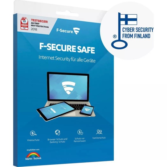 F-Secure SAFE - Box-Pack (1 Jahr) - 5 Peripheriegeräte - Win, Mac, Android, iOS - Multilingual