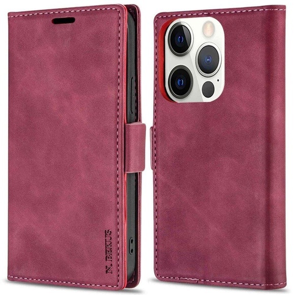 iPhone 15 Pro - N.BEKUS Flip Case Hülle wein