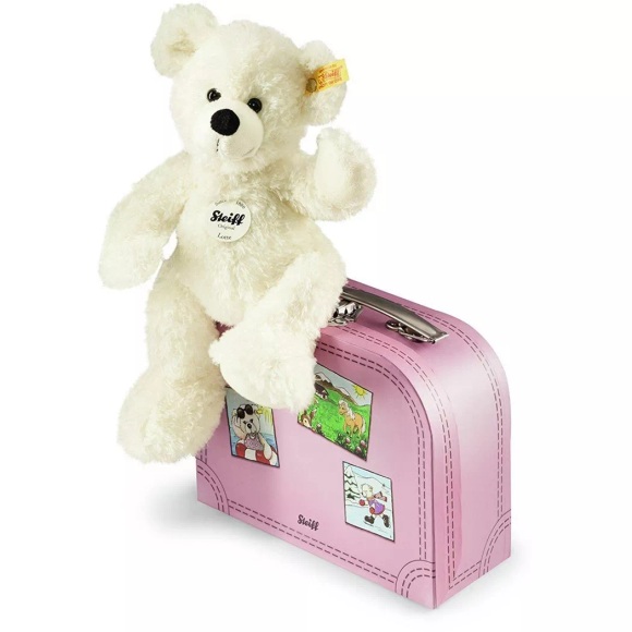 STEIFF Kuscheltier Lotte im Koffer weiss
