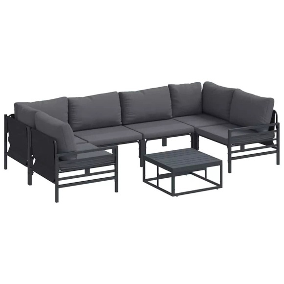 VidaXL - Modernes sofa stahl, One Size, Grau