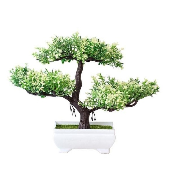 Kunstbaum, 20 cm - Kiefer - Grün / Weiß Kunstbaum, 20 cm - Kiefer - Grün / Weiß