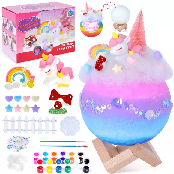 Bastelset Kinder Mondlicht, Diy Malerei Einhorn Garten Nachtlicht Unisex Multicolor ONE SIZE