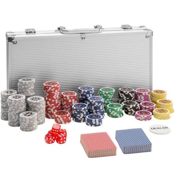 Pokerset inkl. Aluminiumkoffer Silber