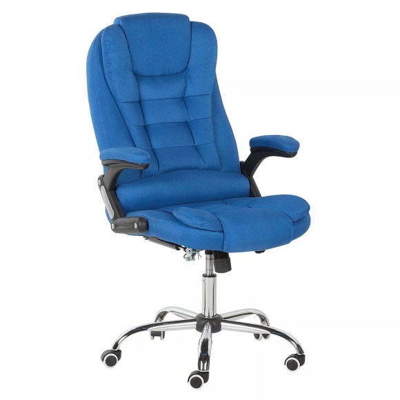 Beliani Bürostuhl blau höhenverstellbar ROYAL