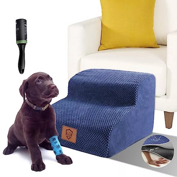 Alopini - Wasserdichte Haustiertreppe, abnehmbare Hundetreppe für Sofabett, tragbare Katzentreppe mit, One Size, Blau