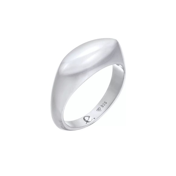 Ring Siegelring Marquise Design Damen Silber 62mm