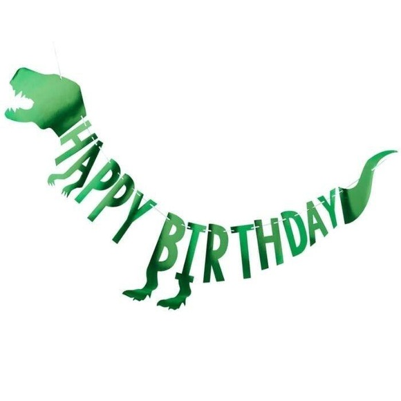 Happy Birthday Dinosaurier Party Wimpelkette