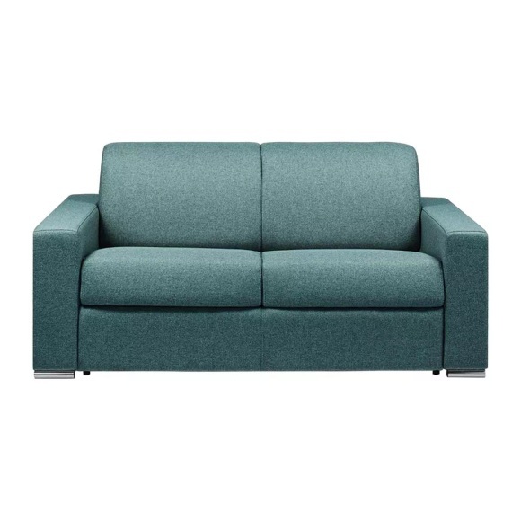 LINEA SOFA - Schlafsofa 2Sitzer Stoff CALITO  Liegefläche Matratzen, One Size, Blau