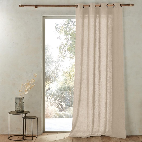 Vorhang Romane Unisex Beige 140x180 cm