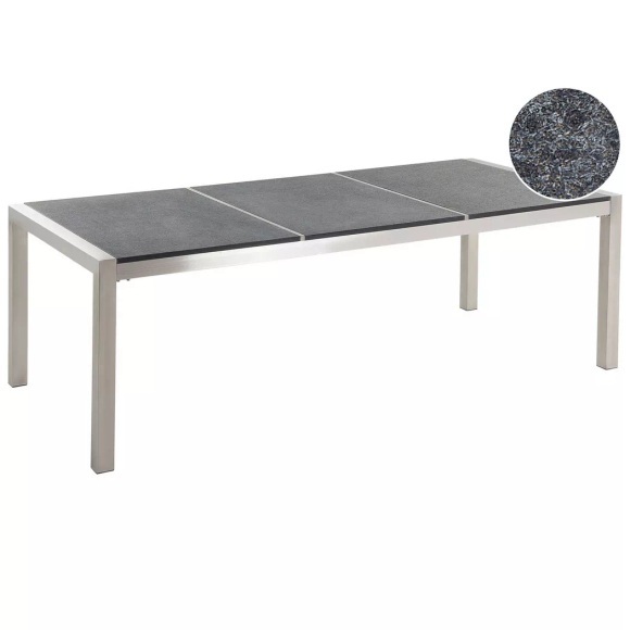Gartentisch Granit schwarz geflammt 220