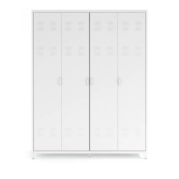 Kleiderschrank 4 Türen aus Metall, Hiba
