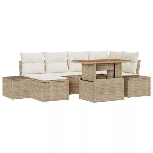 VidaXL - Garten-sofa-set poly-rattan, One Size, Beige