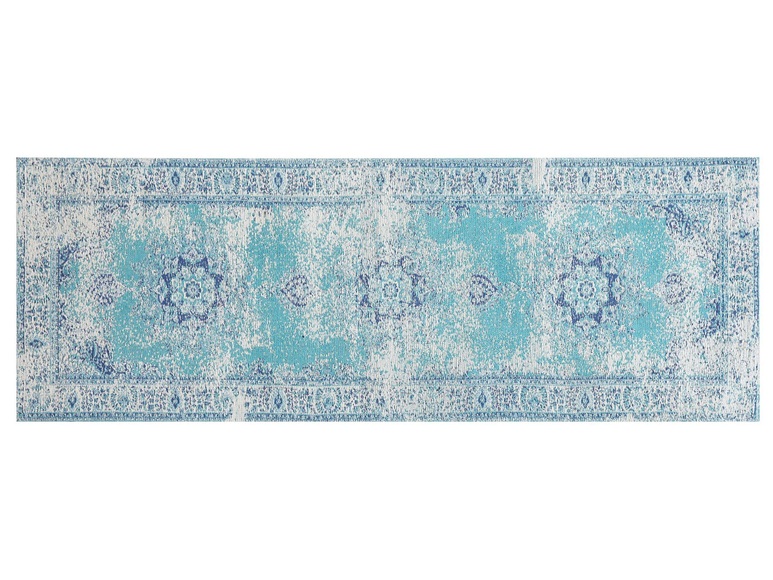 Beliani Teppich blau 60 x 180 cm Kurzflor ALMUS