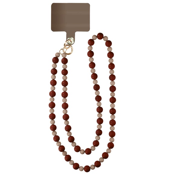 Kugelkette 120cm Braun Beige Unisex Braun ONE SIZE